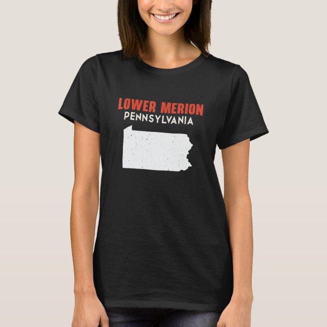 Lower Merion Pennsylvania USA State America Travel T-Shirt (Vorderseite)