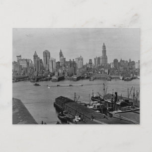 Lower New York Skyline East River New York City Postkarte