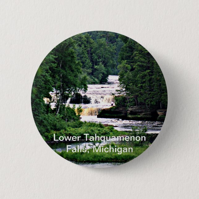 Lower Tahquamenon Falls Staat Park, Michigan Button (Vorderseite)
