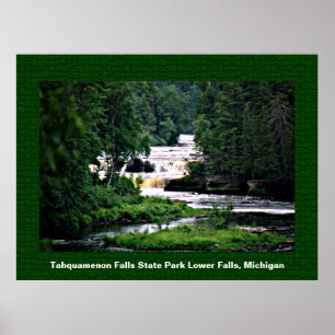 Lower Tahquamenon Falls Staat Park, Michigan Poster