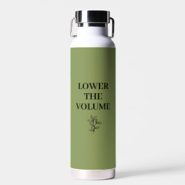 Lower the Volume Sage Green Water Bottle | Bamboo Trinkflasche