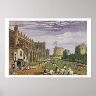 Lower Ward mit Blick auf die St. George's Kapelle Poster
