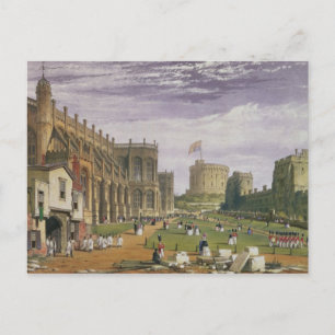 Lower Ward mit Blick auf die St. George's Kapelle  Postkarte