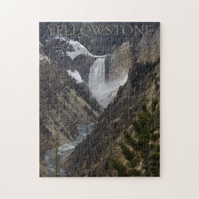 Lower Yellowstone Falls Yellowstone Nationalpark Puzzle (Vertikal)