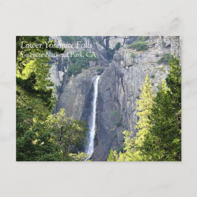 Lower Yosemite Falls, Yosemite National Park, CA P Postkarte (Vorderseite)