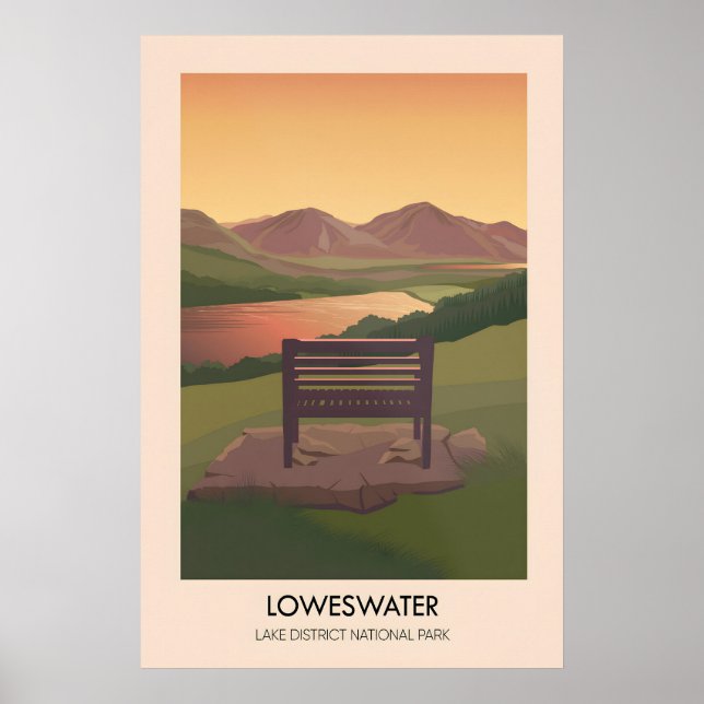Loweswater Lake District Reiseplakat Poster (Vorne)
