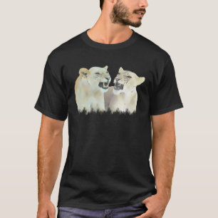 Löwin Löwin Raubkatze Katze Afrika T-Shirt