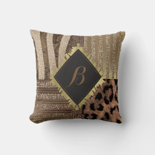 Löwin Safari Chic Dschungel Glamour Moderner Glanz Kissen