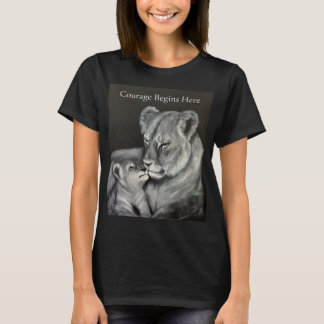 Löwin und Jungtier - Mut beginnt hier T-Shirt