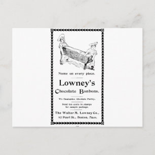 Lowney's Schokoladenpralinen Postkarte