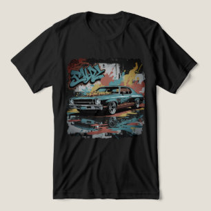 Lowrider aus den 1960er Jahren in Graffiti-Feuer-W Tri-Blend Shirt