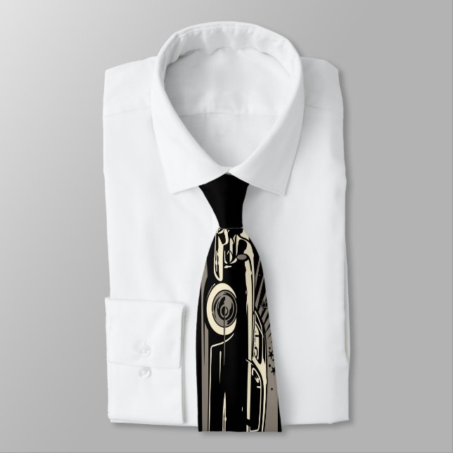 Lowrider Car Flow Fire Necktie (schwarz) Krawatte (Gebunden)