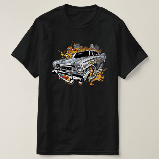 Lowrider Chevrolet Style Graffiti Artwork T-Shirt (Design vorne)