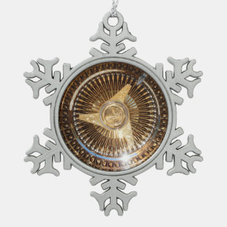 Lowrider-Draht dreht Schneeflocke-gerahmte Schneeflocken Zinn-Ornament