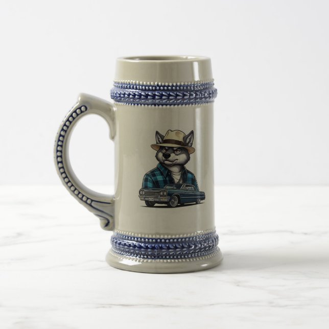 Lowrider Wolf Bierglas (Links)