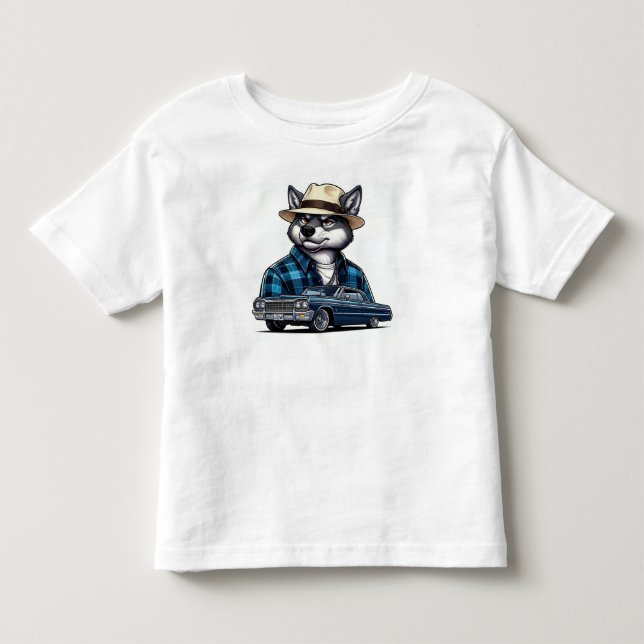 Lowrider Wolf Kleinkind T-shirt (Vorderseite)