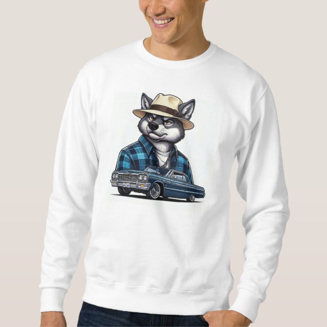 Lowrider Wolf Sweatshirt (Vorderseite)
