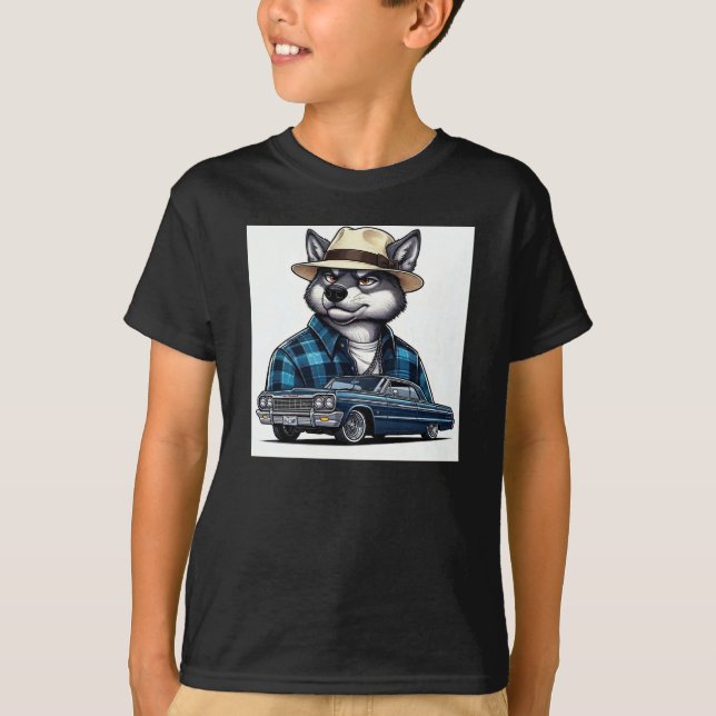 Lowrider Wolf T-Shirt (Vorderseite)