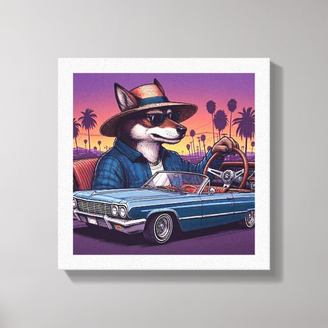Lowrider Wolfy Leinwanddruck (Vorderseite)