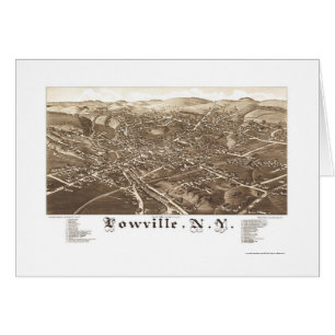 Lowville, NY panoramische Karte - 1885