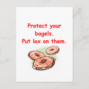 Lox und Bagels Postkarte