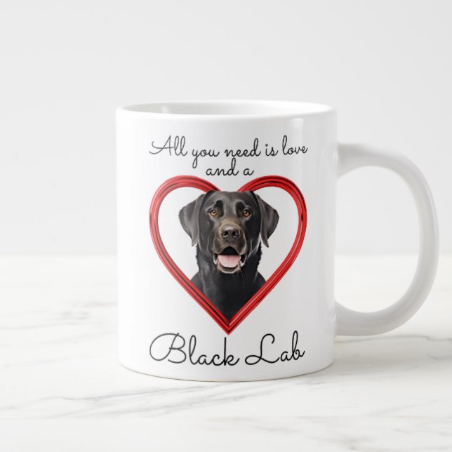 Loyal Black Lab Jumbo-Tasse (Rechts)