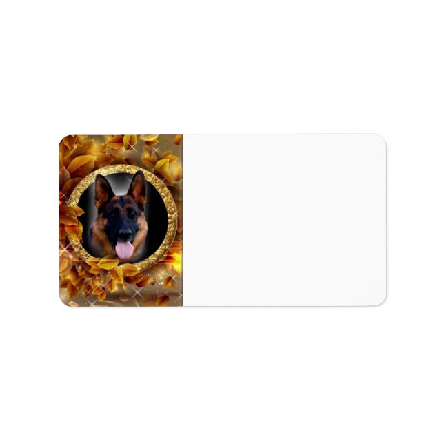 Loyal German Shepherd Adressaufkleber (Vorne)