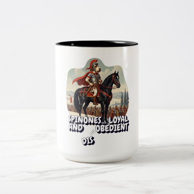 Loyal Italian Spinone Zweifarbige Tasse (Mittel)