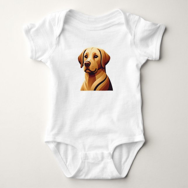 Loyal Labrador Retriever Baby Strampler (Vorderseite)