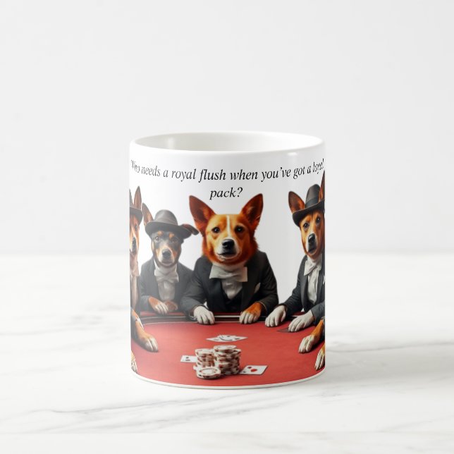 Loyal Pack - Poker Hunde Magic Morphing Tasse (Mittel)
