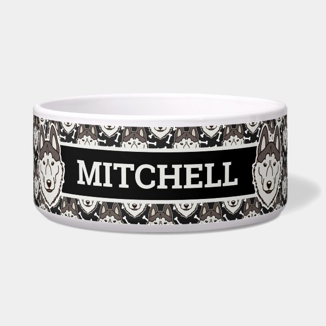 Loyal-Sibirische Husky-Arktis-Schlittenhunde Napf (Vorderseite)