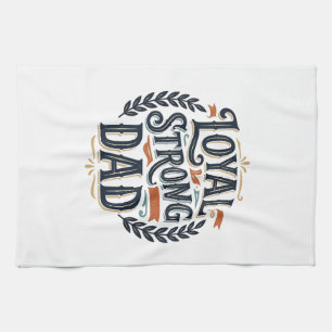 Loyal Strong Dad Vintage Gravur Shirt Design_1 Geschirrtuch