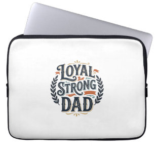 Loyal Strong Dad Vintage Gravur Shirt Design_1 Laptopschutzhülle