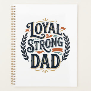 Loyal Strong Dad Vintage Gravur Shirt Design_1 Planer