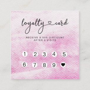 Loyalität 10 Nails Lashes Quadratische Visitenkarte