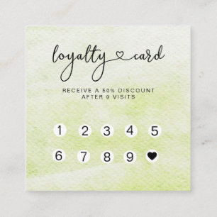 Loyalität 10 Nails Lashes Quadratische Visitenkarte