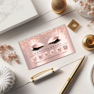 Loyalität 6 Makeutische Esthetikerin Eyelash Rose  Visitenkarte