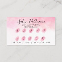 Loyalität/Briefmarke-Karte Girl mit Braid Pink Was