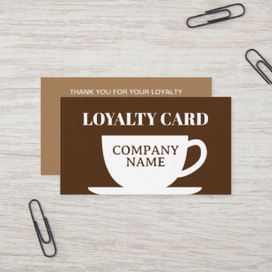Loyalität des Kaffeehauses / Lochkartenvorlage für Visitenkarte