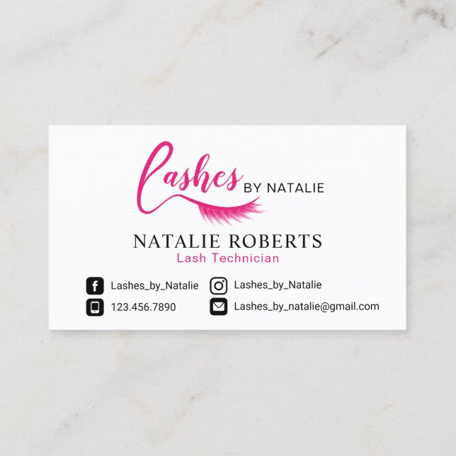 Loyalität des Lashes Treuekarte (Rückseite)