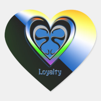 Loyalität Herz-Aufkleber