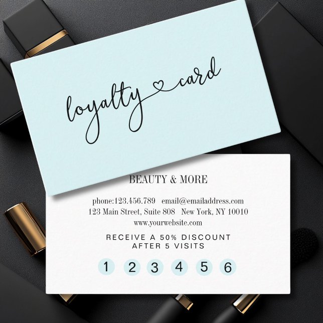 Loyalität Karte 5 Nails Lashes Beauty (Personalized Loyalty 5 Nails Lashes Beauty Business Card)