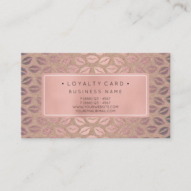 Loyalität Karte 6 Punch Kunstrasse Salon Lift (Vorderseite)