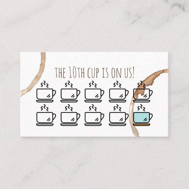 Loyalität vergütet Karte coffeeshop Café (Vorderseite)