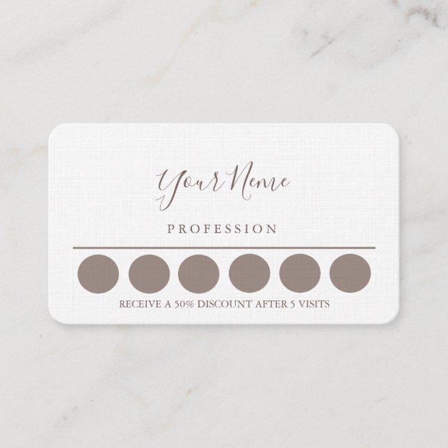 Loyalität-Visitenkarte Visitenkarte (Vorderseite)