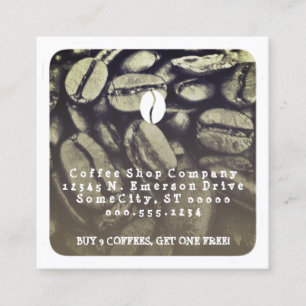Loyalität von Kaffeeprogrammen Treuekarte