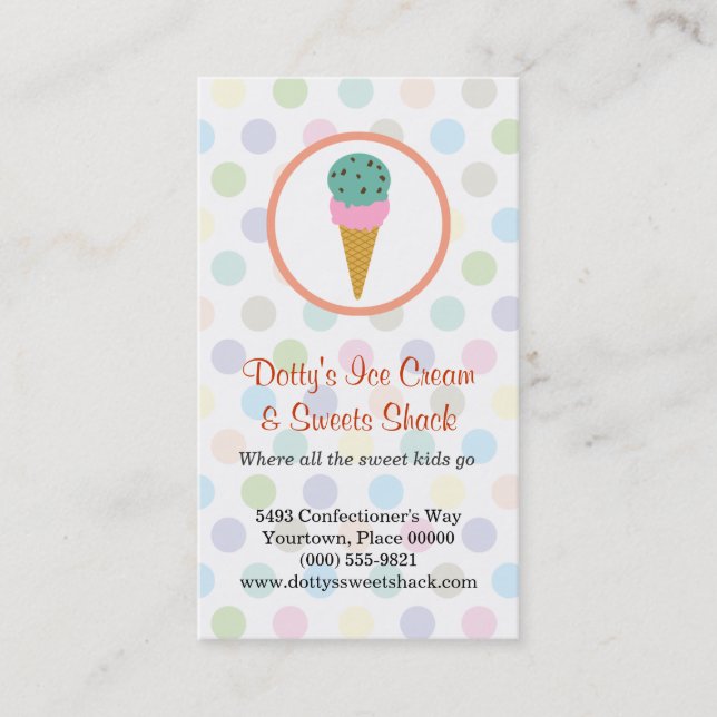 Loyalitätsbelohnungen für Eiscreme Treuekarte (Vorderseite)