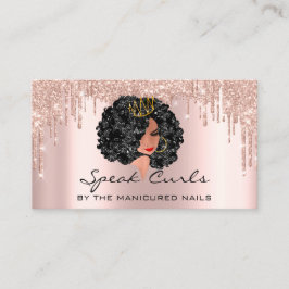 Loyalitätskarte 10 Punch Golden Crown Rose Hair Visitenkarte