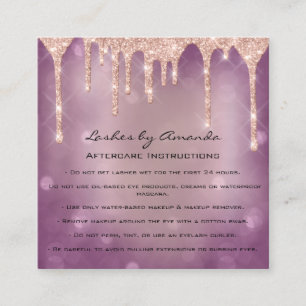 Loyalitätskarte 6 Punch Aftercare Lash Glitzer Ro Treuekarte