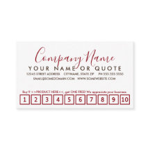 Loyalitätskarte für rote und schokoladenförmige Sc